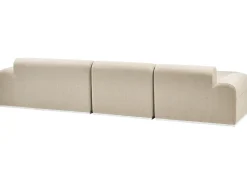 Sofa ogrodowa z otomaną dla 7 osób BATTIFOLLO Beżowy Modułowy