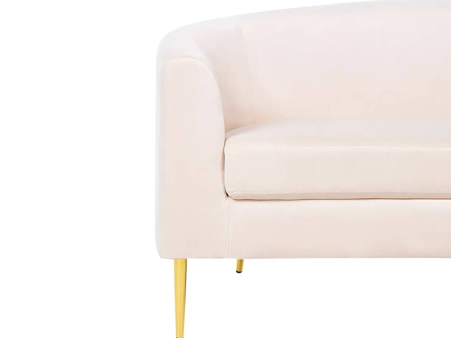 Best Sofa półokrągła dla 4 osób MOSS Welur Jasnobeżowy Sofy Tapicerowane|Wszystkie Sofy