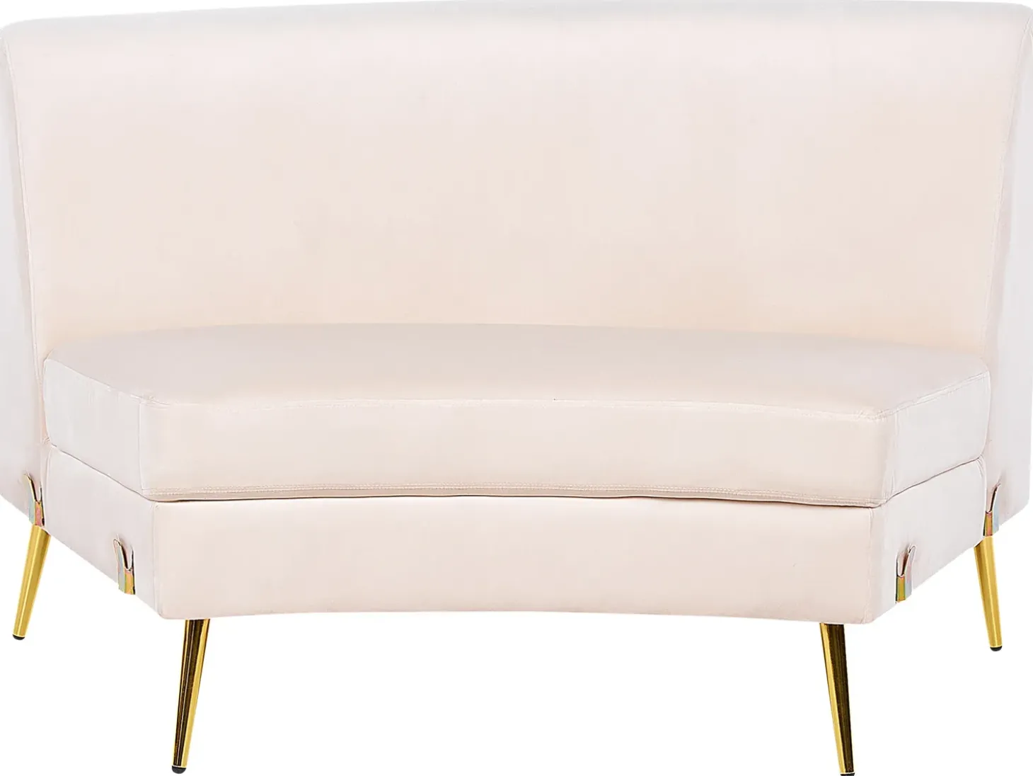 Best Sofa półokrągła dla 4 osób MOSS Welur Jasnobeżowy Sofy Tapicerowane|Wszystkie Sofy