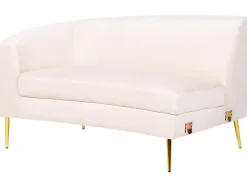 Best Sofa półokrągła dla 4 osób MOSS Welur Jasnobeżowy Sofy Tapicerowane|Wszystkie Sofy
