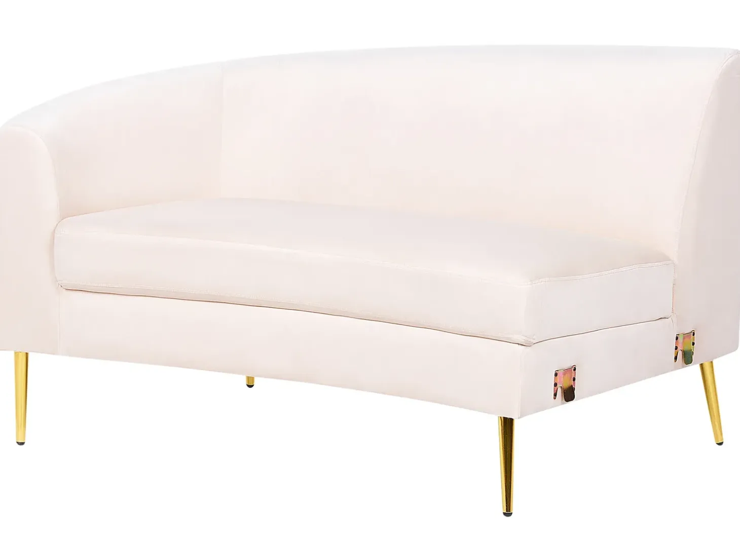 Best Sofa półokrągła dla 4 osób MOSS Welur Jasnobeżowy Sofy Tapicerowane|Wszystkie Sofy
