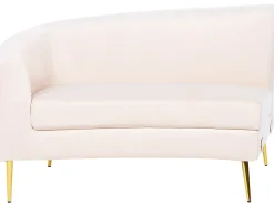 Best Sofa półokrągła dla 4 osób MOSS Welur Jasnobeżowy Sofy Tapicerowane|Wszystkie Sofy