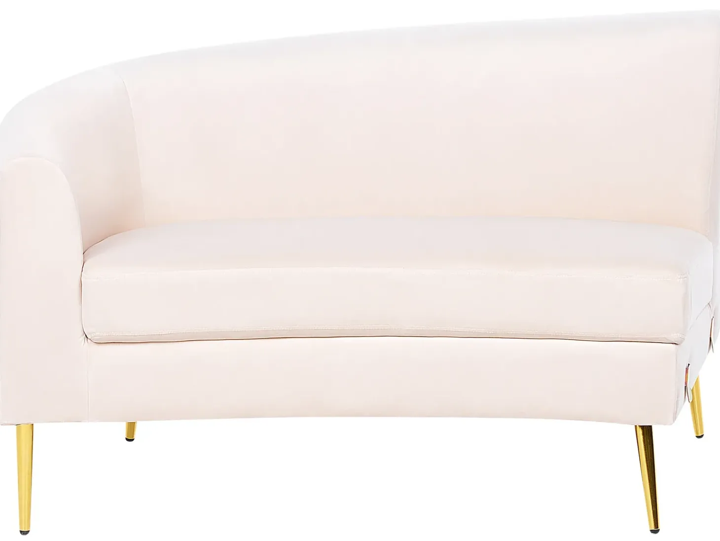 Best Sofa półokrągła dla 4 osób MOSS Welur Jasnobeżowy Sofy Tapicerowane|Wszystkie Sofy