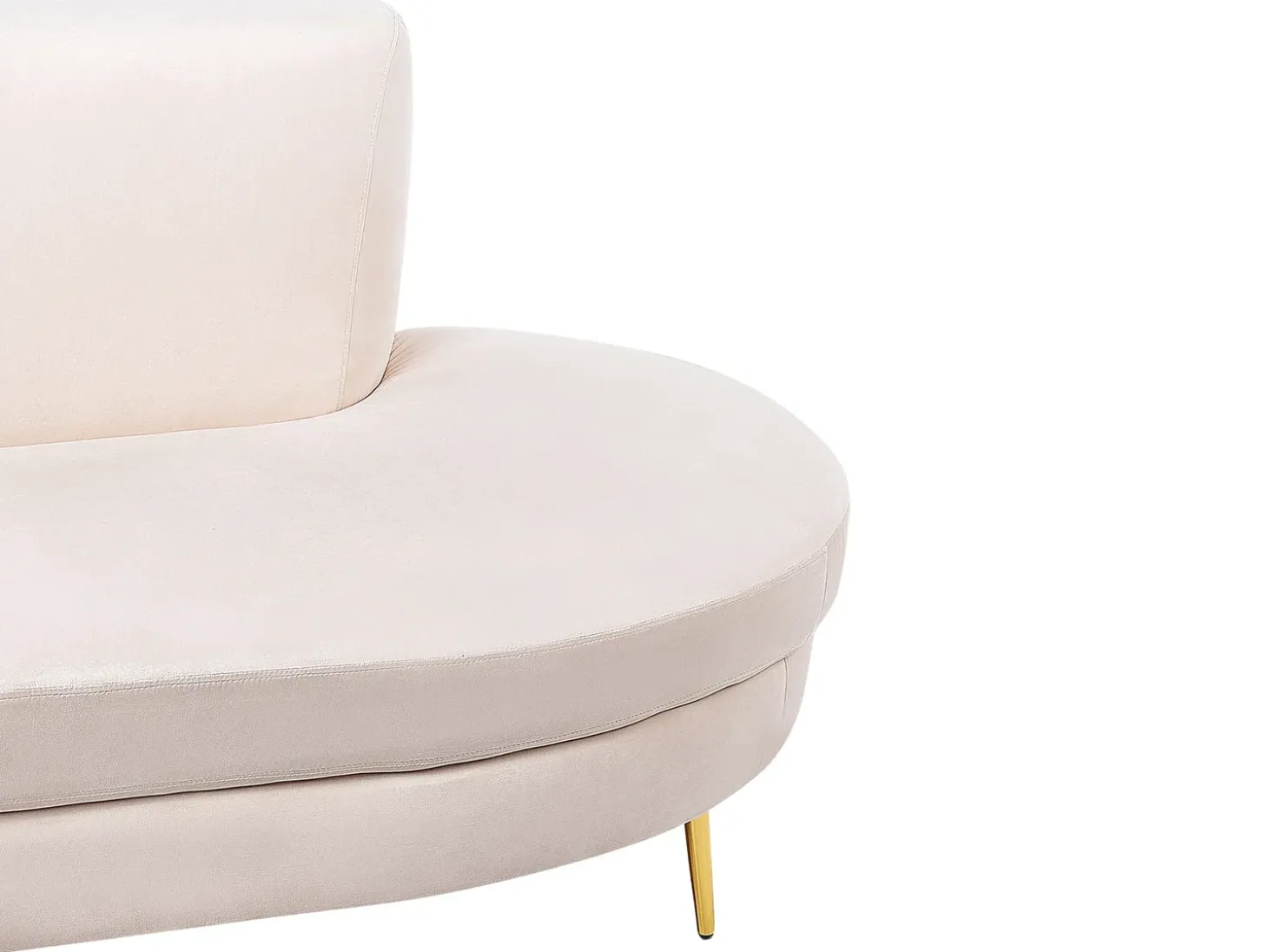 Best Sofa półokrągła dla 4 osób MOSS Welur Jasnobeżowy Sofy Tapicerowane|Wszystkie Sofy