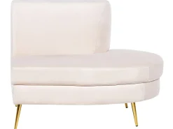 Best Sofa półokrągła dla 4 osób MOSS Welur Jasnobeżowy Sofy Tapicerowane|Wszystkie Sofy