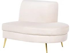 Best Sofa półokrągła dla 4 osób MOSS Welur Jasnobeżowy Sofy Tapicerowane|Wszystkie Sofy