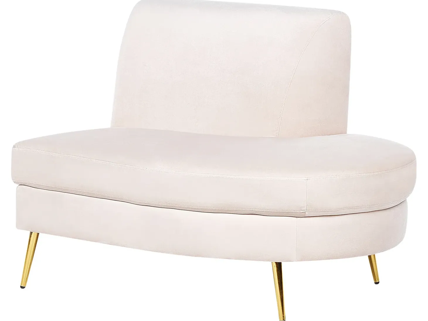 Best Sofa półokrągła dla 4 osób MOSS Welur Jasnobeżowy Sofy Tapicerowane|Wszystkie Sofy