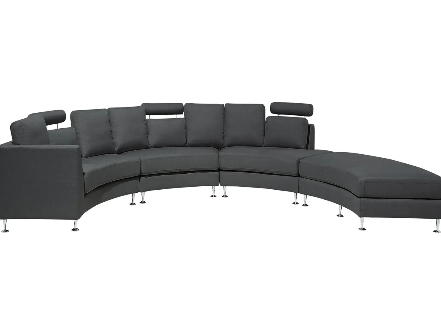 Sofa półokrągła dla 7 osób ROTUNDE Ciemnoszary