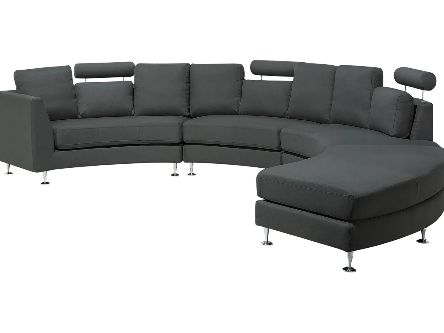 Sofa półokrągła dla 7 osób ROTUNDE Ciemnoszary