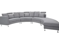 Clearance Sofa półokrągła dla 7 osób ROTUNDE Jasnoszary Sofy Tapicerowane|Wszystkie Sofy