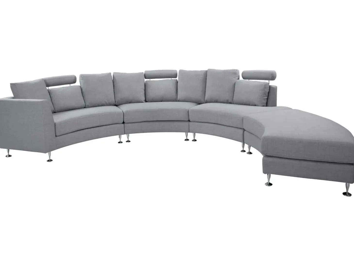 Clearance Sofa półokrągła dla 7 osób ROTUNDE Jasnoszary Sofy Tapicerowane|Wszystkie Sofy