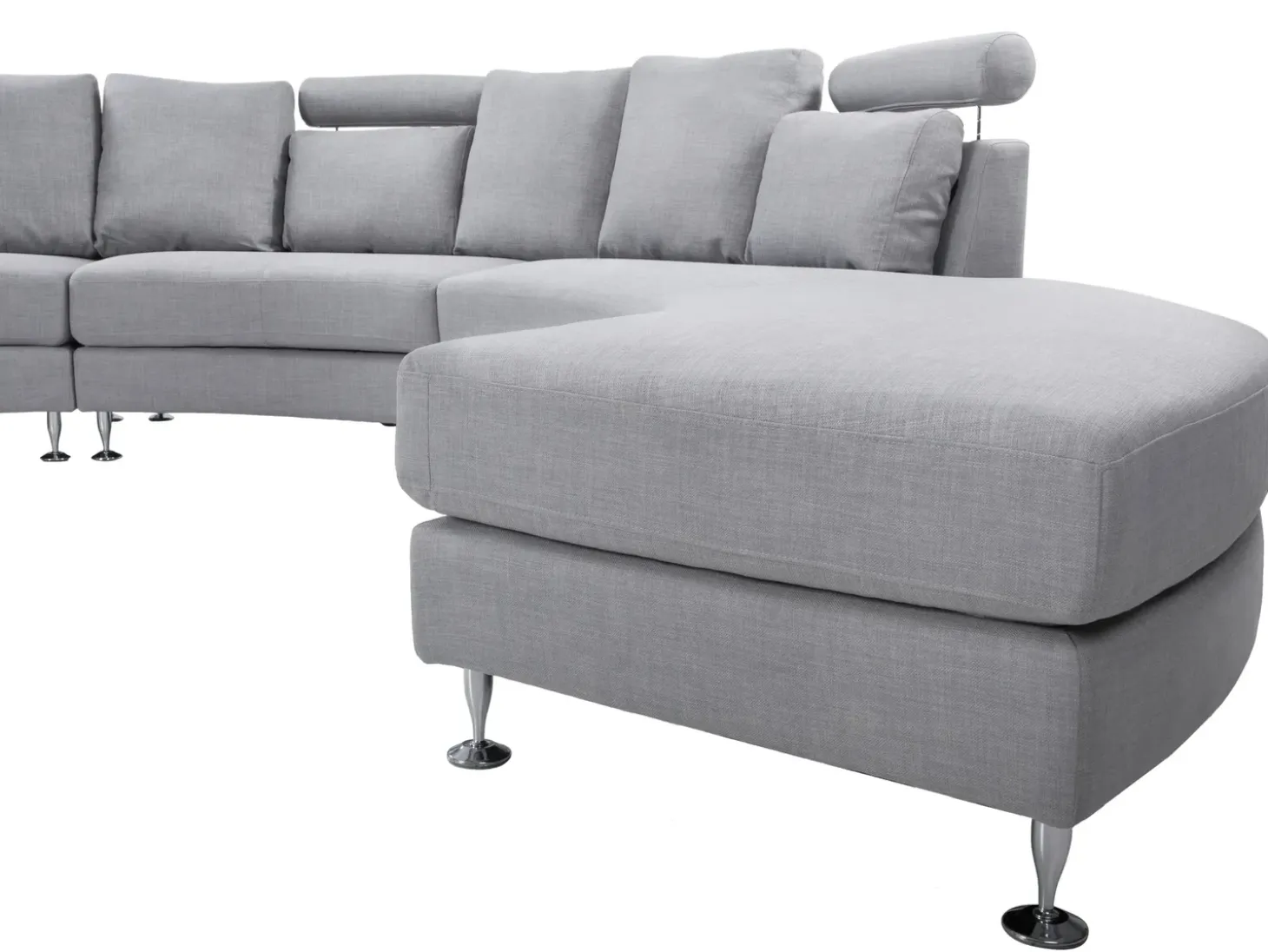 Clearance Sofa półokrągła dla 7 osób ROTUNDE Jasnoszary Sofy Tapicerowane|Wszystkie Sofy