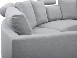 Clearance Sofa półokrągła dla 7 osób ROTUNDE Jasnoszary Sofy Tapicerowane|Wszystkie Sofy