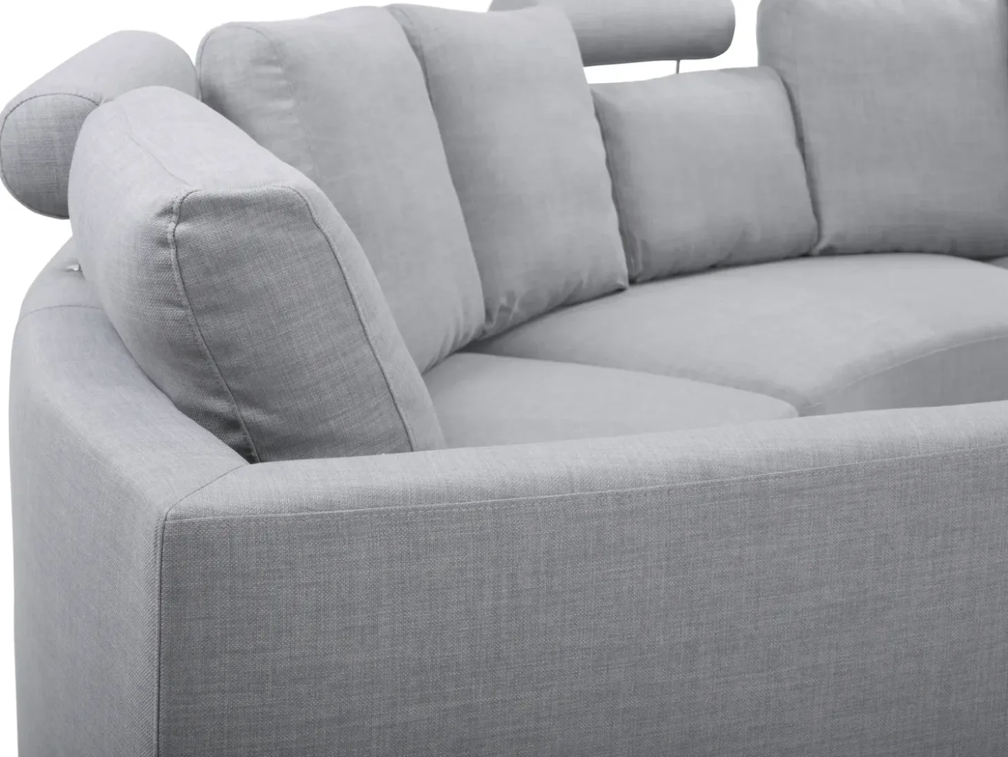 Clearance Sofa półokrągła dla 7 osób ROTUNDE Jasnoszary Sofy Tapicerowane|Wszystkie Sofy