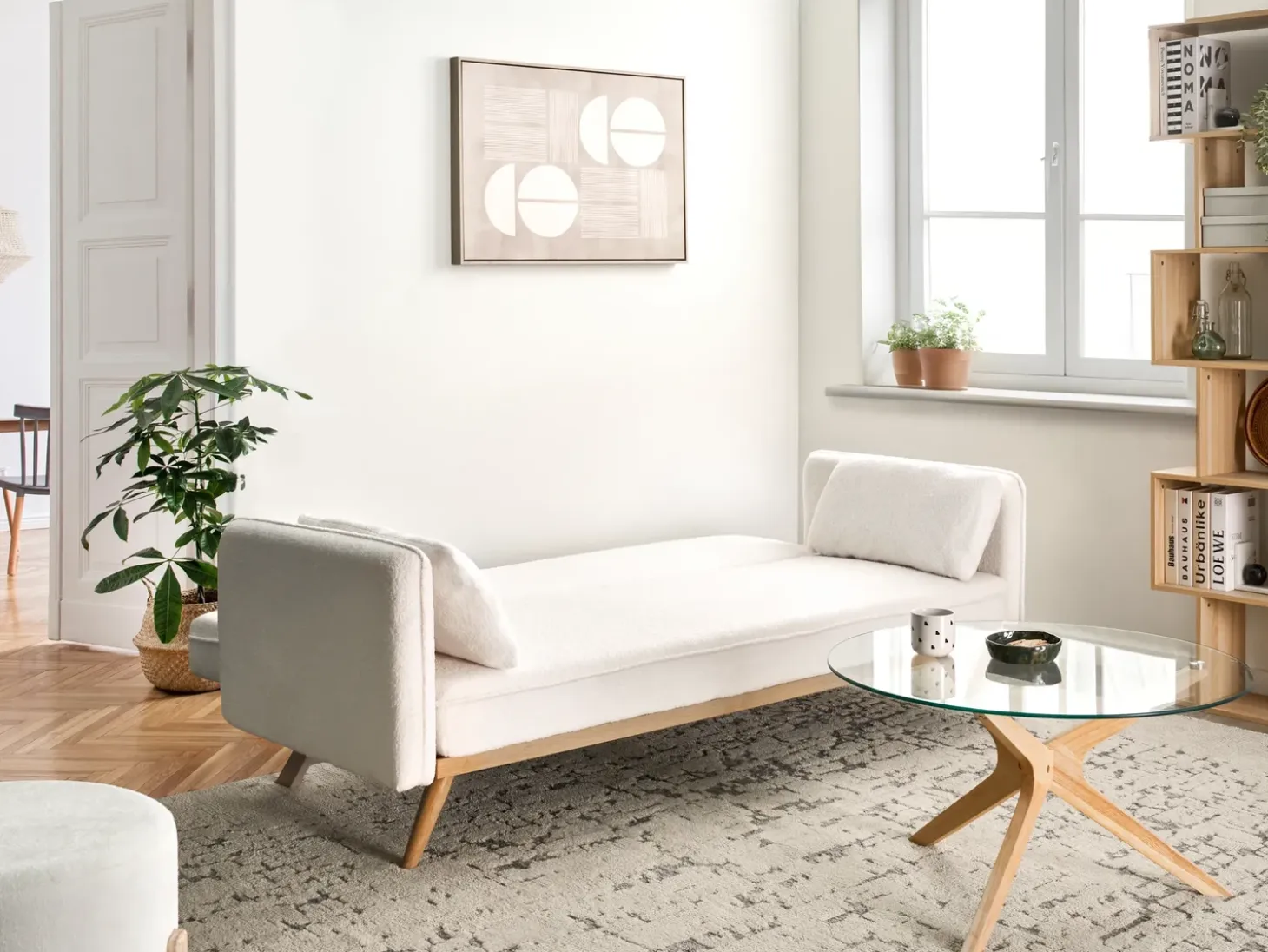 Best Sofa rozkładana ASAA Złamana biel Sofy Z Funkcją Spania|Wszystkie Sofy