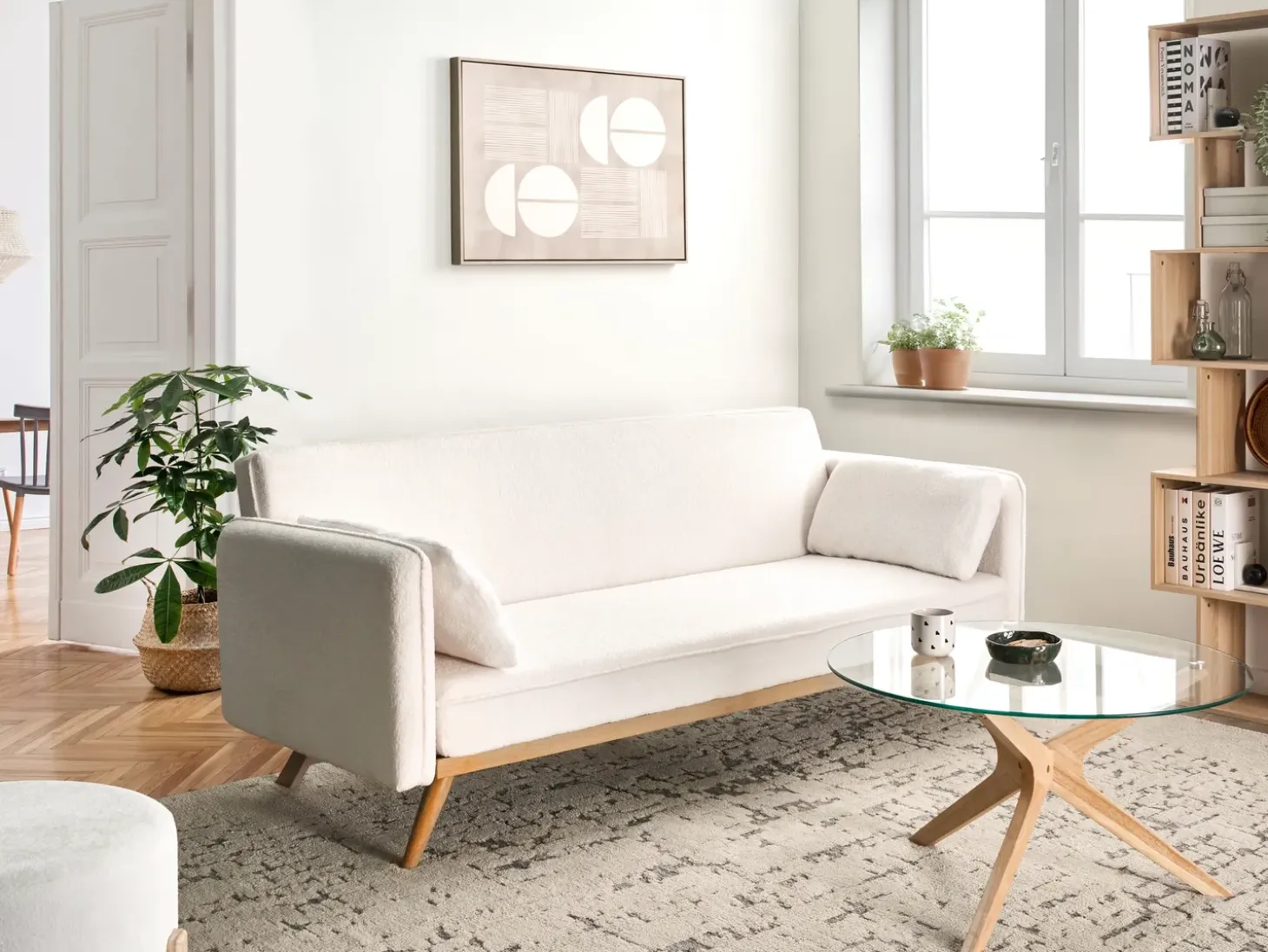 Best Sofa rozkładana ASAA Złamana biel Sofy Z Funkcją Spania|Wszystkie Sofy