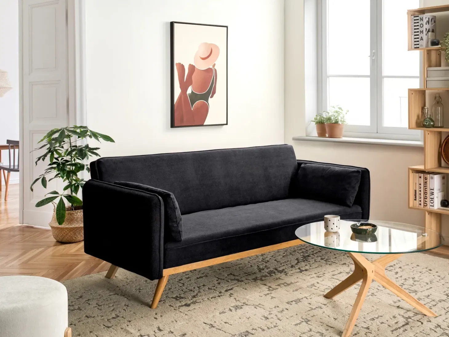 Sale Sofa rozkładana ASAA Czarny Sofy Z Funkcją Spania|Wszystkie Sofy