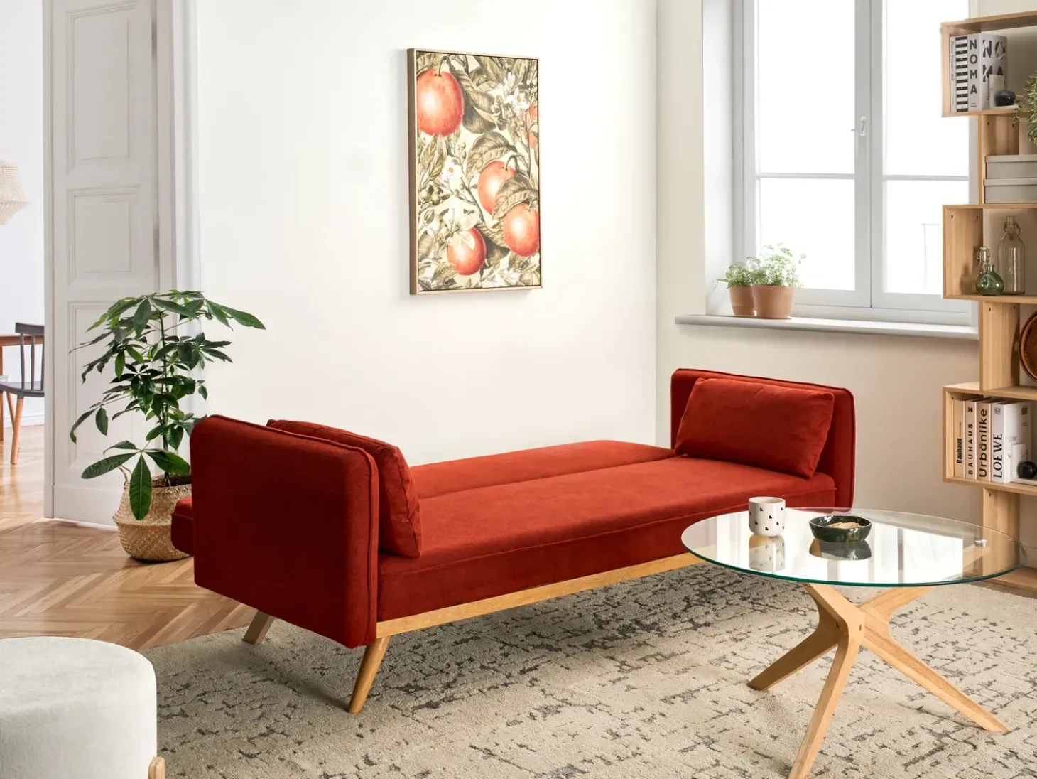 New Sofa rozkładana ASAA Czerwony Sofy Z Funkcją Spania|Wszystkie Sofy