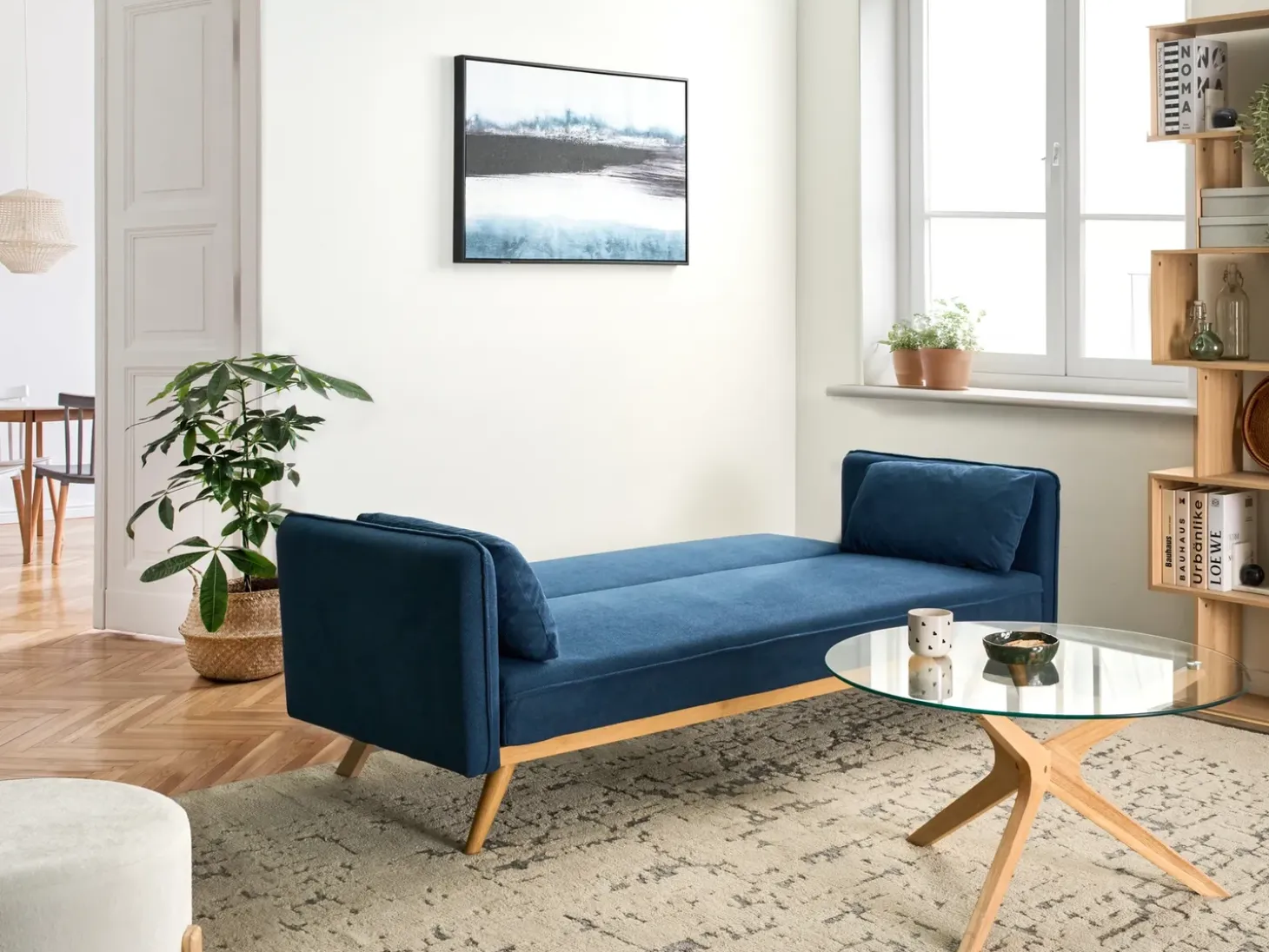 Discount Sofa rozkładana ASAA Niebieski Sofy Z Funkcją Spania|Wszystkie Sofy