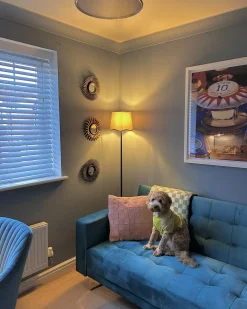 Discount Sofa rozkładana dla 3 osób ABERDEEN Welur Lazurowy Sofy Z Funkcją Spania|Wszystkie Sofy