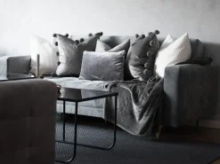 Discount Sofa rozkładana dla 3 osób ABERDEEN Welur Szary Sofy Z Funkcją Spania|Wszystkie Sofy