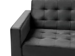 Discount Sofa rozkładana dla 3 osób ABERDEEN Welur Czarny Sofy Z Funkcją Spania|Wszystkie Sofy
