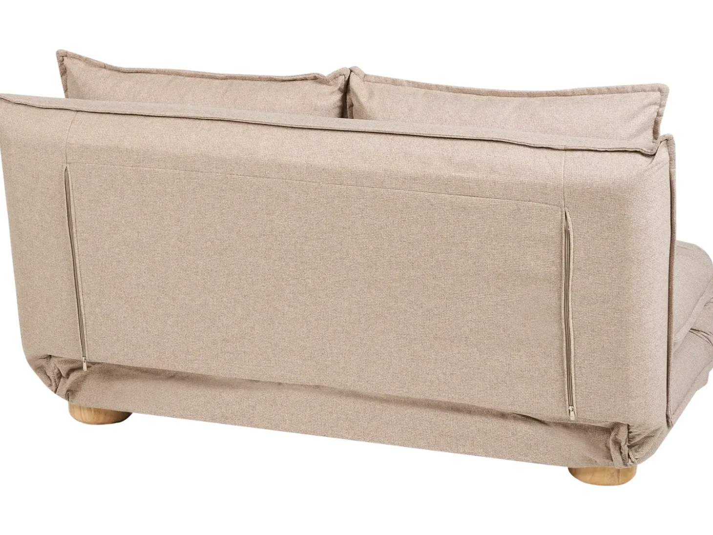 Discount Sofa rozkładana dla 2 osób ABISKO Len syntetyczny Beżowy Dzieci Sofy Z Funkcją Spania|Wszystkie Sofy
