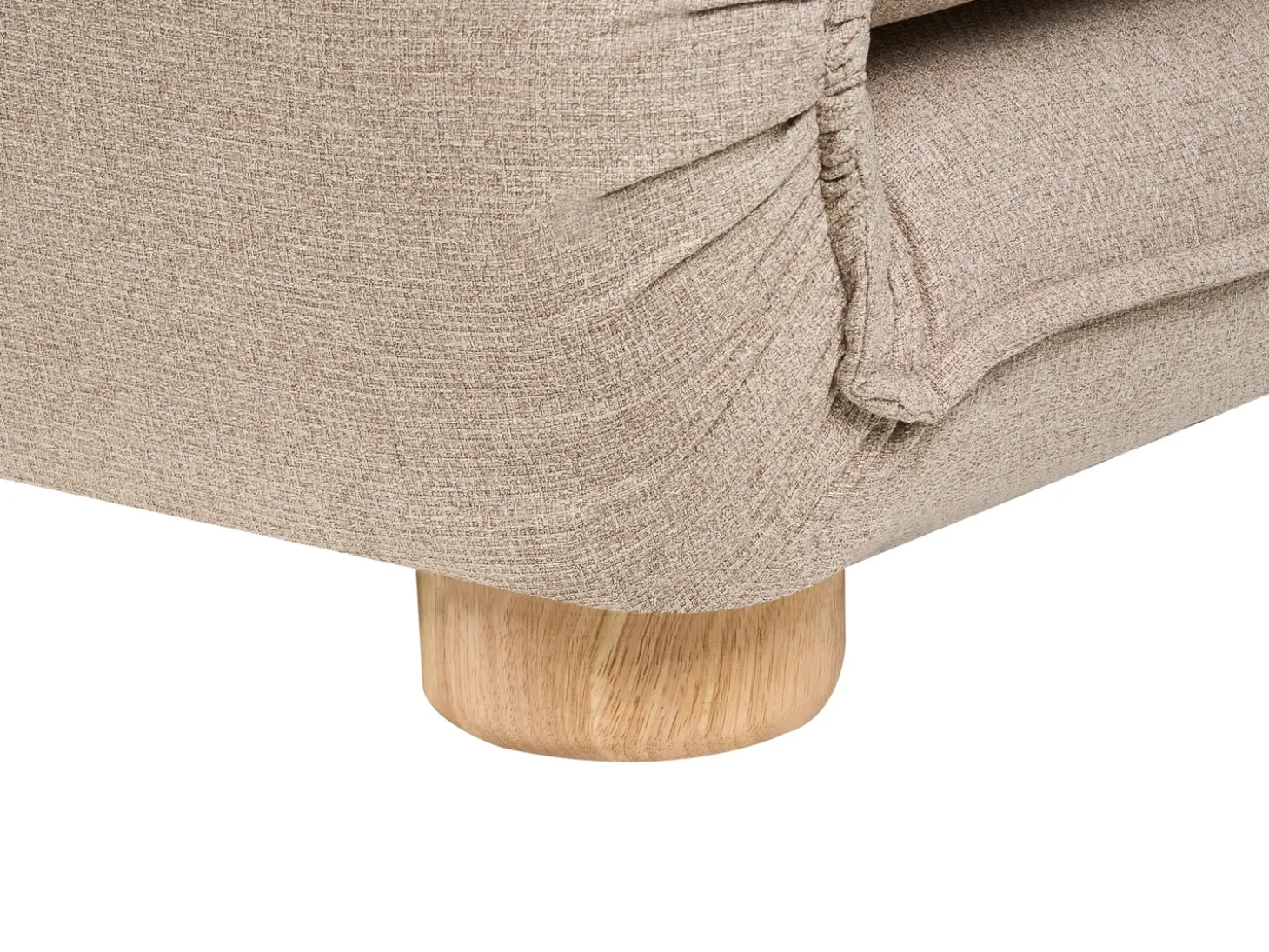 Discount Sofa rozkładana dla 2 osób ABISKO Len syntetyczny Beżowy Dzieci Sofy Z Funkcją Spania|Wszystkie Sofy