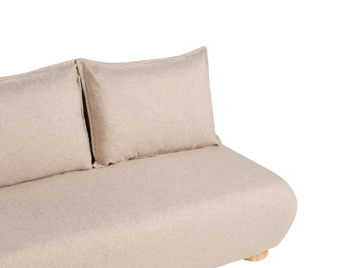 Discount Sofa rozkładana dla 2 osób ABISKO Len syntetyczny Beżowy Dzieci Sofy Z Funkcją Spania|Wszystkie Sofy
