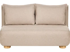 Discount Sofa rozkładana dla 2 osób ABISKO Len syntetyczny Beżowy Dzieci Sofy Z Funkcją Spania|Wszystkie Sofy