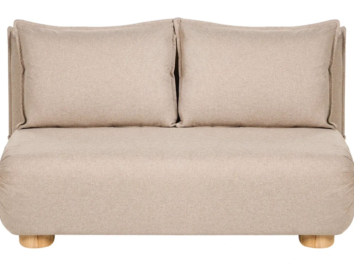 Discount Sofa rozkładana dla 2 osób ABISKO Len syntetyczny Beżowy Dzieci Sofy Z Funkcją Spania|Wszystkie Sofy