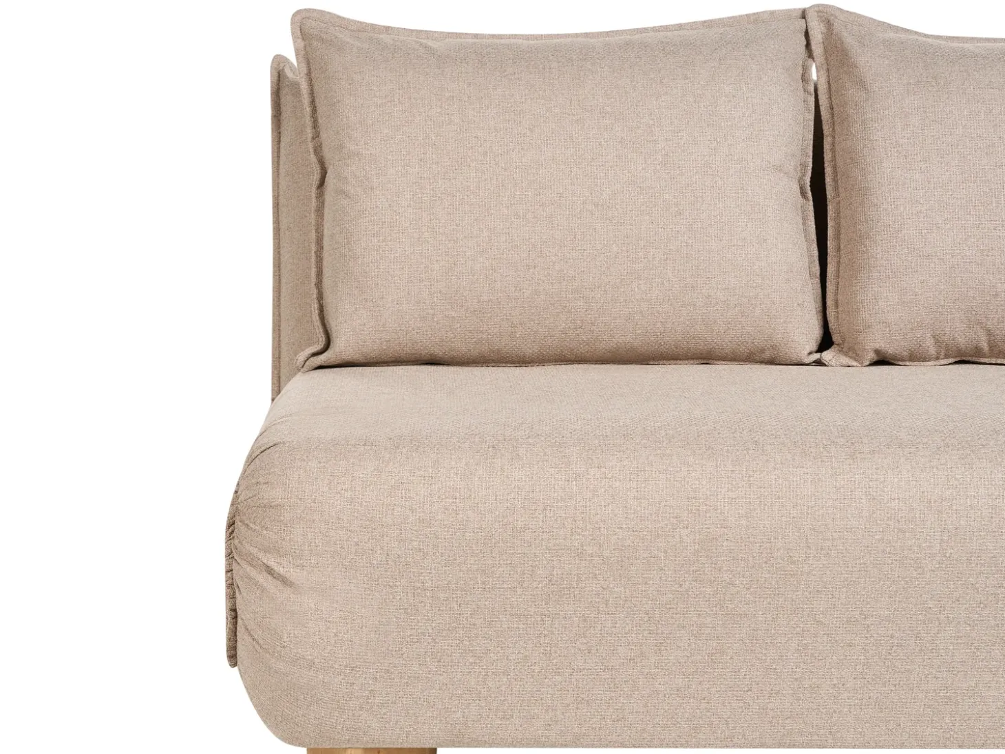 Discount Sofa rozkładana dla 2 osób ABISKO Len syntetyczny Beżowy Dzieci Sofy Z Funkcją Spania|Wszystkie Sofy