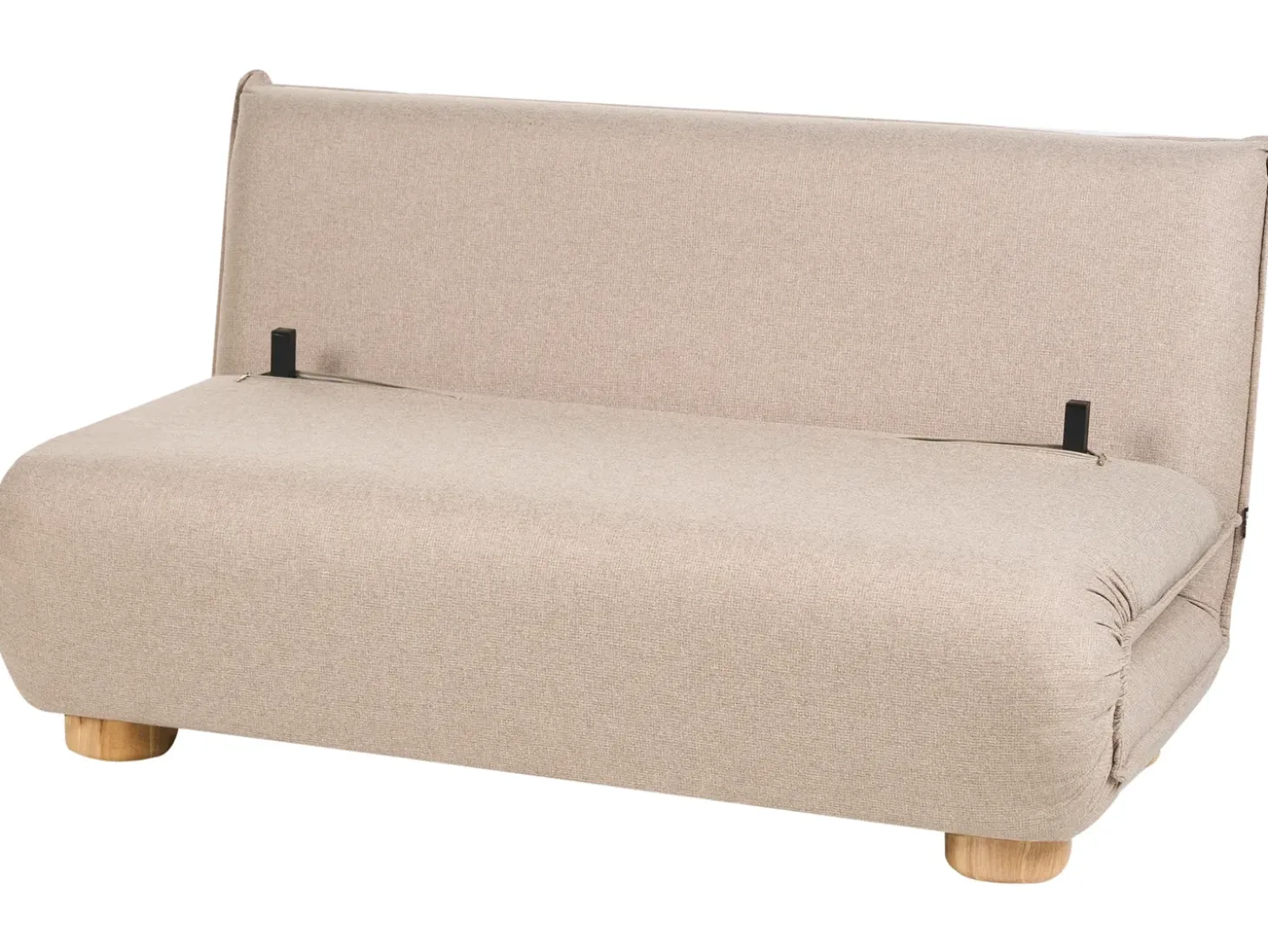 Discount Sofa rozkładana dla 2 osób ABISKO Len syntetyczny Beżowy Dzieci Sofy Z Funkcją Spania|Wszystkie Sofy