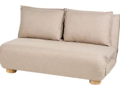 Discount Sofa rozkładana dla 2 osób ABISKO Len syntetyczny Beżowy Dzieci Sofy Z Funkcją Spania|Wszystkie Sofy