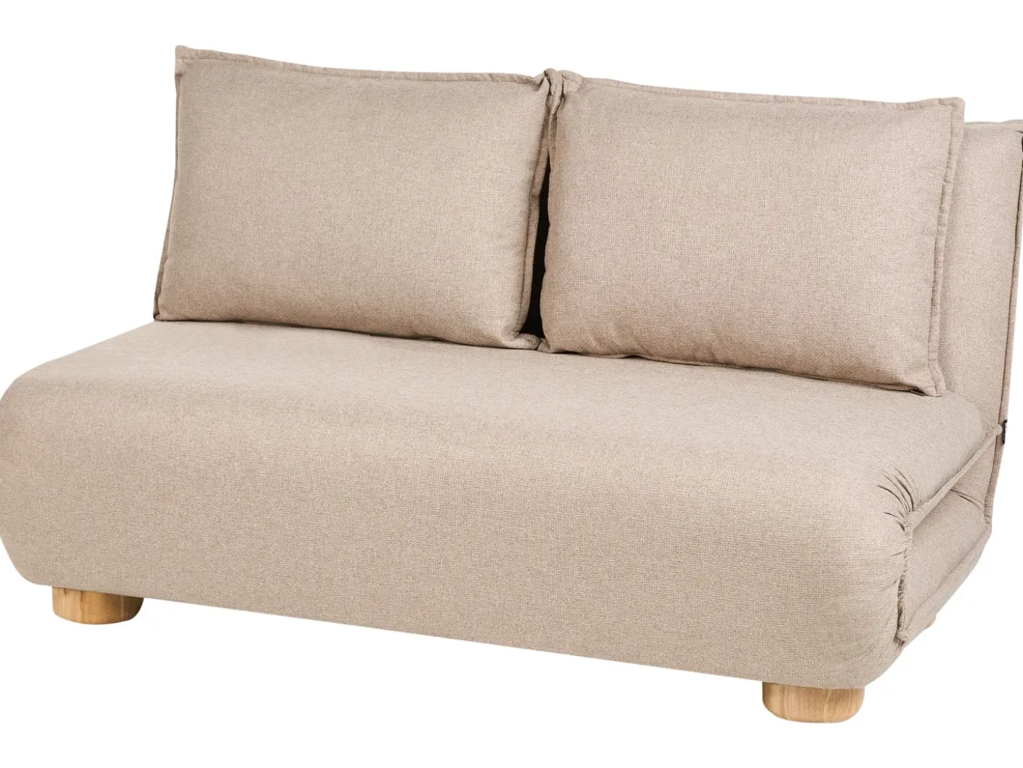 Discount Sofa rozkładana dla 2 osób ABISKO Len syntetyczny Beżowy Dzieci Sofy Z Funkcją Spania|Wszystkie Sofy