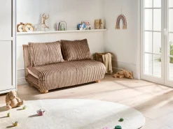 Sale Sofa rozkładana dla 2 osób ABISKO Sztruks Jasnobrązowy Dzieci Sofy Z Funkcją Spania|Wszystkie Sofy
