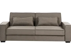 Clearance Sofa rozkładana dla 3 osób AROLE Brązowy Sofy Z Funkcją Spania|Wszystkie Sofy
