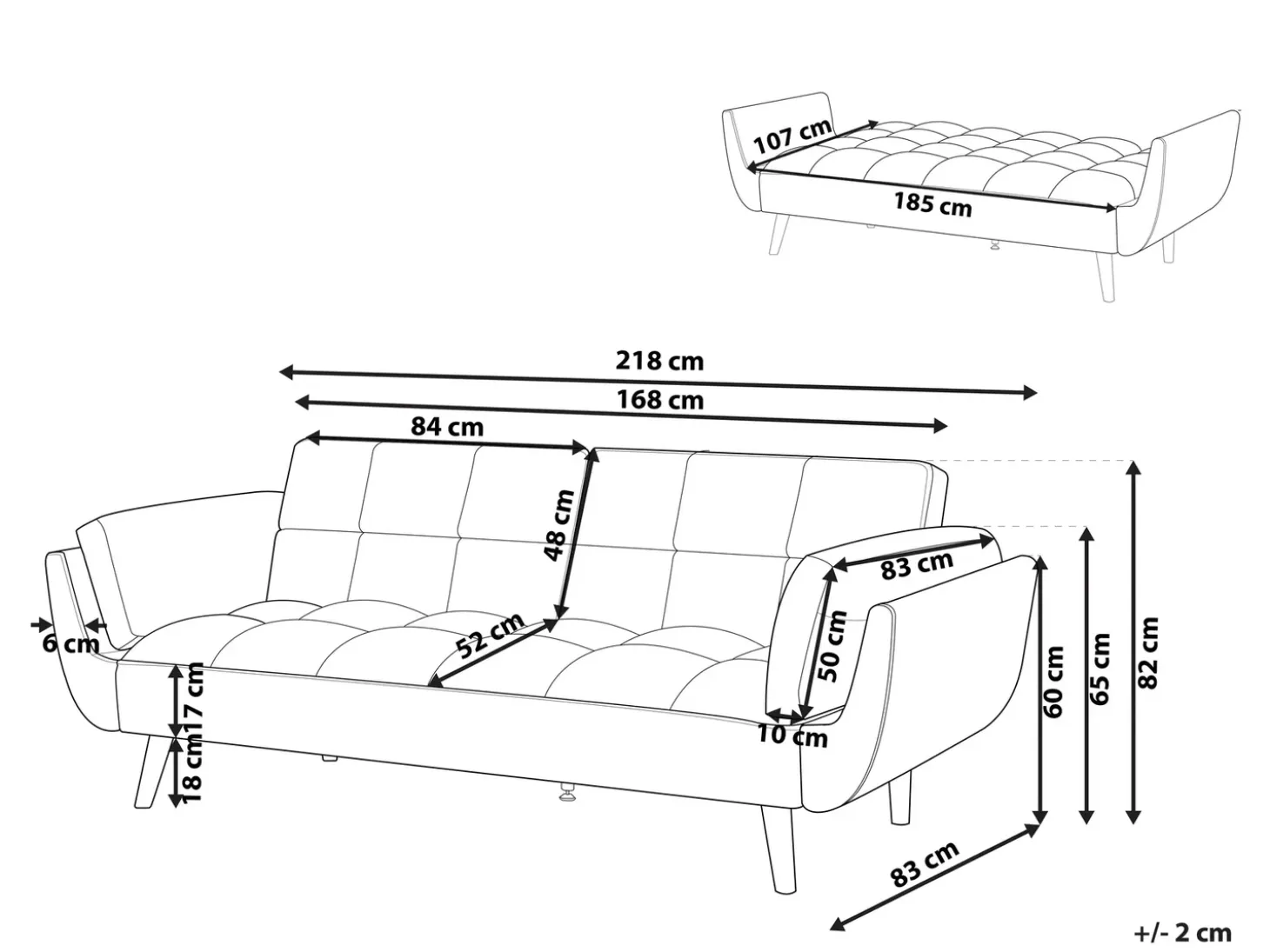 Outlet Sofa rozkładana dla 3 osób ASBY Pomarańczowy Sofy Z Funkcją Spania|Wszystkie Sofy