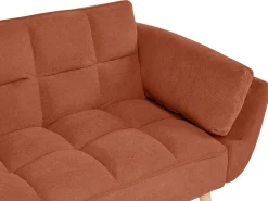Outlet Sofa rozkładana dla 3 osób ASBY Pomarańczowy Sofy Z Funkcją Spania|Wszystkie Sofy