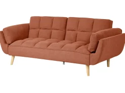 Outlet Sofa rozkładana dla 3 osób ASBY Pomarańczowy Sofy Z Funkcją Spania|Wszystkie Sofy