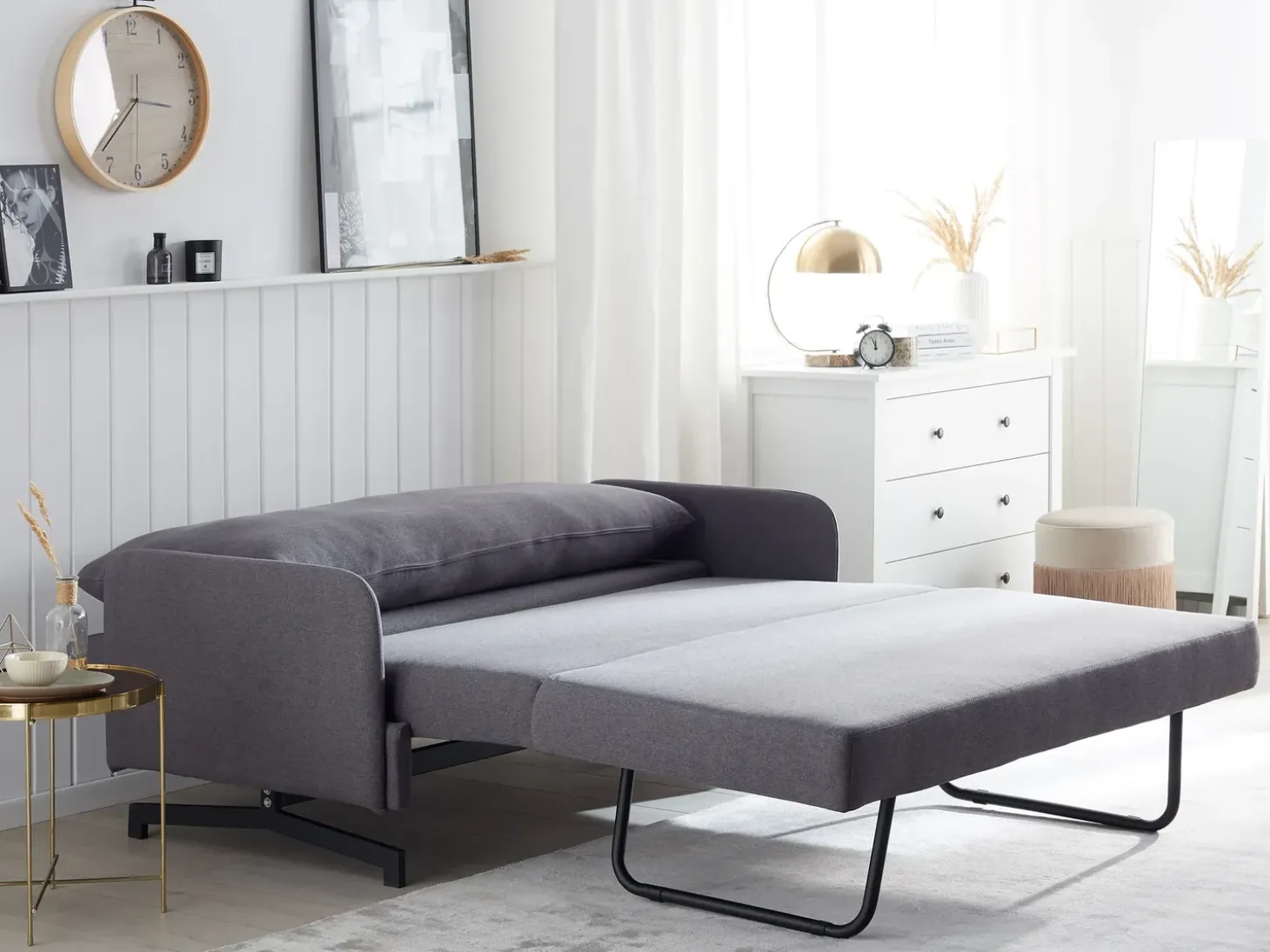 Sofa rozkładana dla 2 osób BELFAST Szary