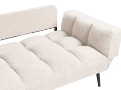 Hot Sofa rozkładana dla 2 osób BREKKE Boucle Złamana biel Sofy Z Funkcją Spania|Wszystkie Sofy
