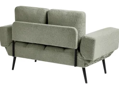 Hot Sofa rozkładana dla 2 osób BREKKE Boucle Zielony Sofy Z Funkcją Spania|Wszystkie Sofy