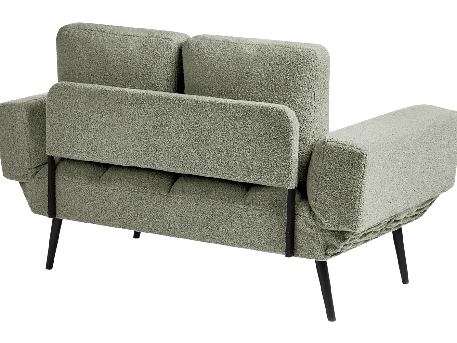 Hot Sofa rozkładana dla 2 osób BREKKE Boucle Zielony Sofy Z Funkcją Spania|Wszystkie Sofy
