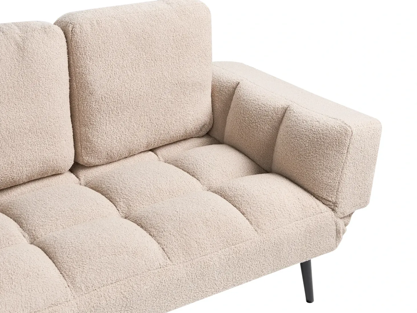 Best Sofa rozkładana dla 2 osób BREKKE Boucle Beżowy Sofy Z Funkcją Spania|Wszystkie Sofy