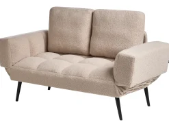 Best Sofa rozkładana dla 2 osób BREKKE Boucle Beżowy Sofy Z Funkcją Spania|Wszystkie Sofy