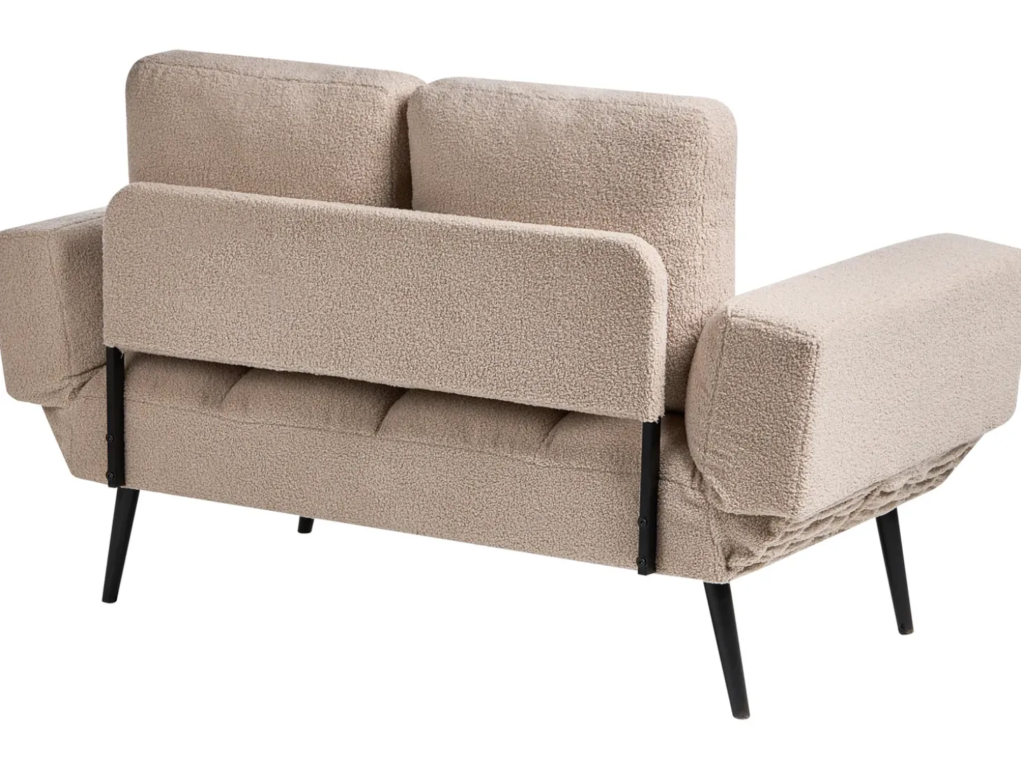 Best Sofa rozkładana dla 2 osób BREKKE Boucle Beżowy Sofy Z Funkcją Spania|Wszystkie Sofy