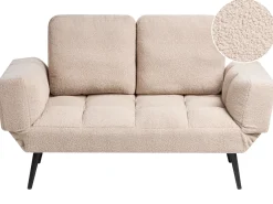 Best Sofa rozkładana dla 2 osób BREKKE Boucle Beżowy Sofy Z Funkcją Spania|Wszystkie Sofy
