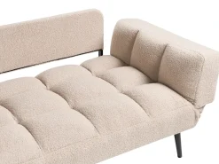 Best Sofa rozkładana dla 2 osób BREKKE Boucle Beżowy Sofy Z Funkcją Spania|Wszystkie Sofy