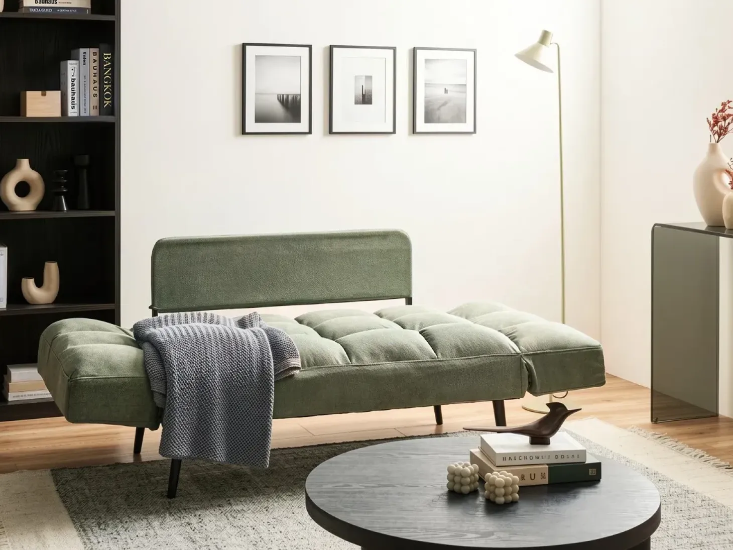 Best Sofa rozkładana dla 2 osób BREKKE Jasnozielony Sofy Z Funkcją Spania|Wszystkie Sofy